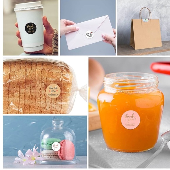 1” Thank you Floral  Stickers - 500 pcs - NWT - Picture 4 of 5